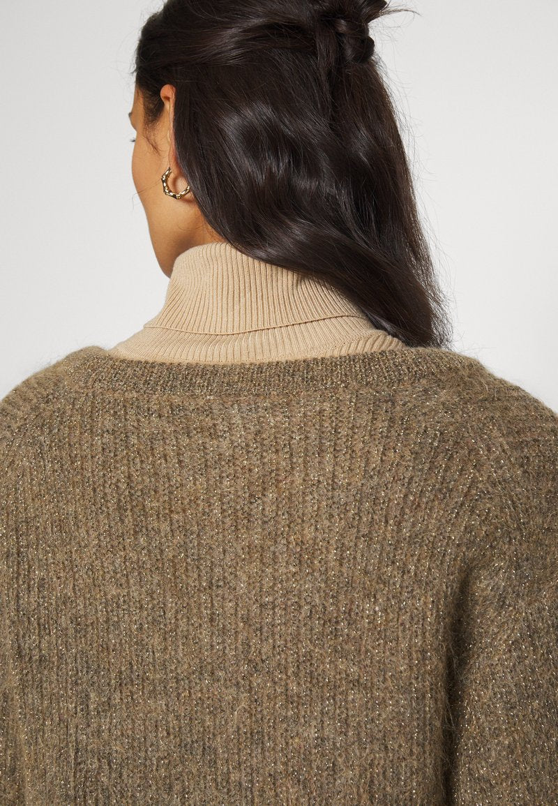 ARKET Strickpullover - Oat Melange With Gold