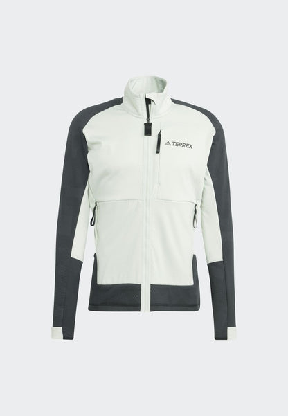 ADIDAS PERFORMANCE M TX FLOOCE J - Fleecejacke - Linen Green Black
