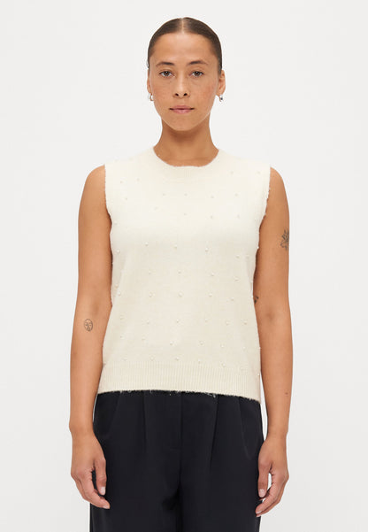 ONLY Petite ONLRENATA O NECK VEST - Jumper - Whitecap Gray/white