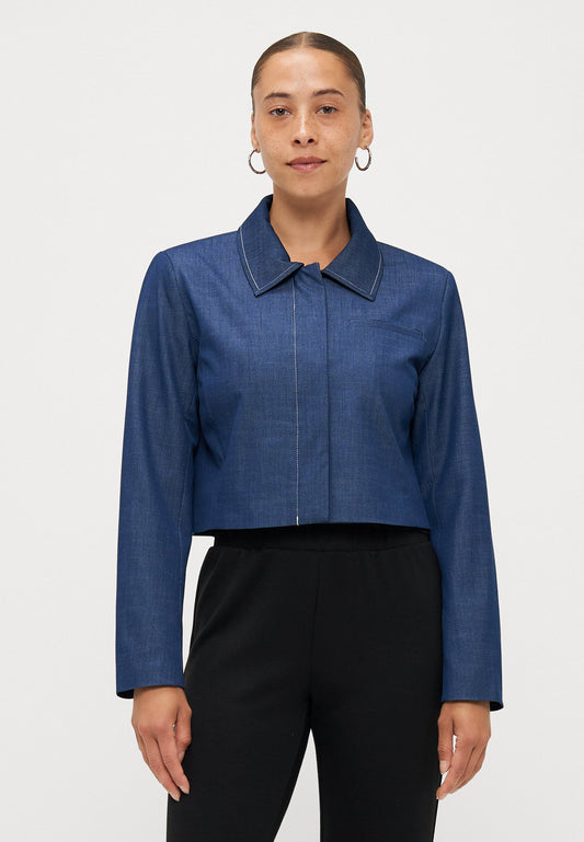 ONLY Petite ONLJINA STITCH JACKET - Denim Jacket - Naval Academy