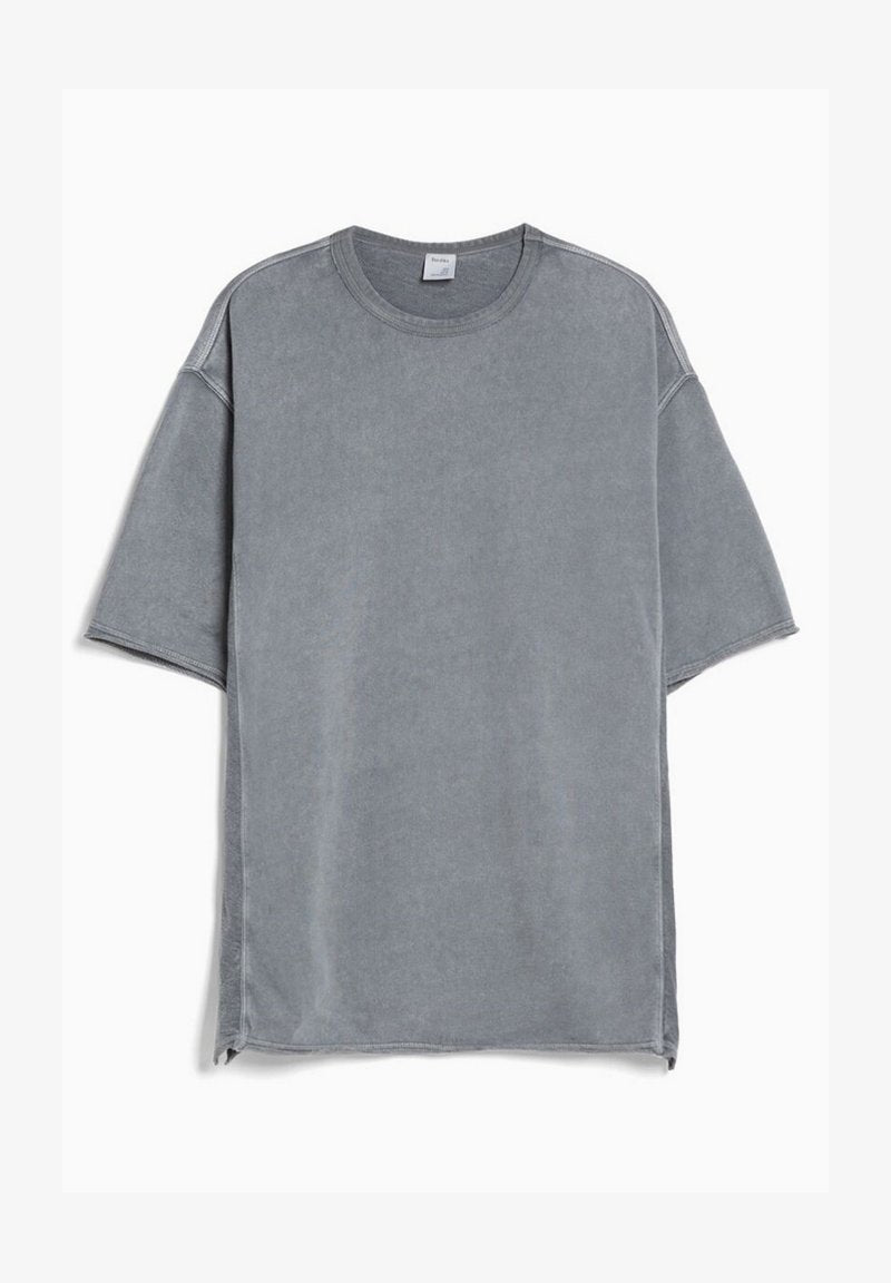 BERSHKA SHORT SLEEVE FADED - T-Shirt Basic - Grey