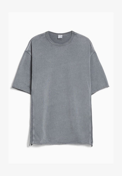 BERSHKA SHORT SLEEVE FADED - T-Shirt Basic - Grey