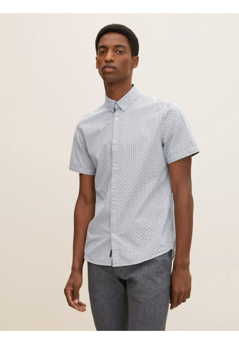 Tom Tailor Hemd - Navy Design On Light Structure
