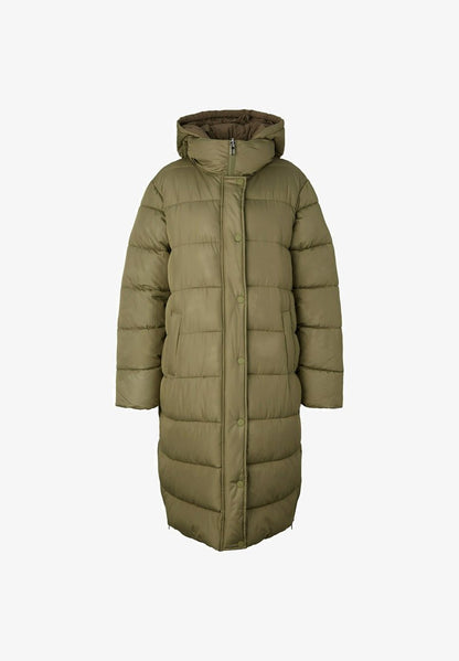 Tom Tailor PUFFER MIT KAPUZE - Wintermantel - Tree Moss Green