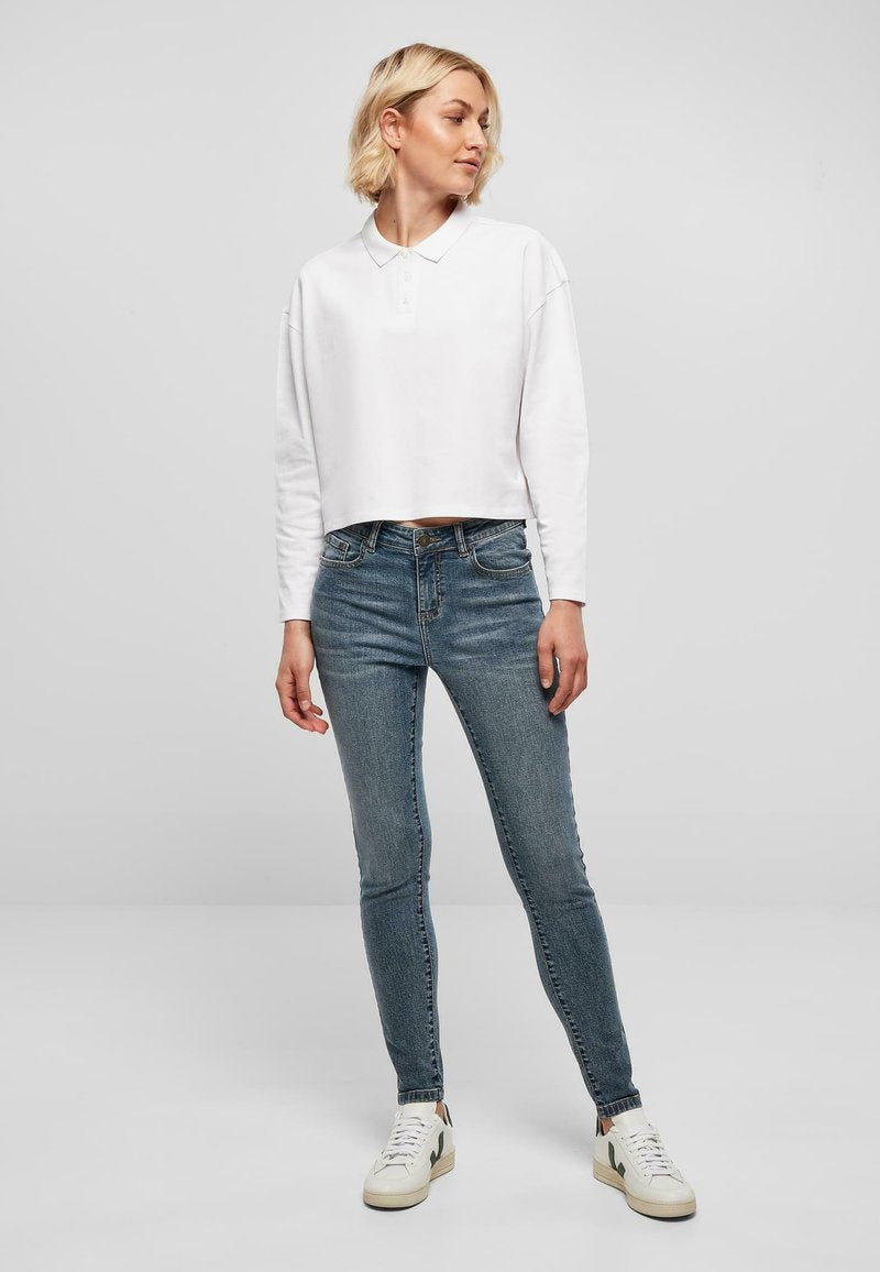 URBAN CLASSICS MID WAIST - Jeans Skinny Fit - Midstone Washed