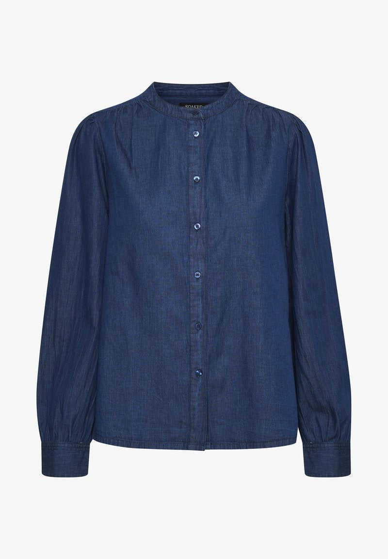 Soaked In Luxury SLLYNDA - Hemdbluse - Dark Blue Denim