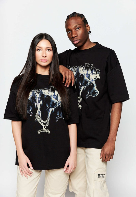  OVERSIZE DOGS - T-Shirt Print - Black