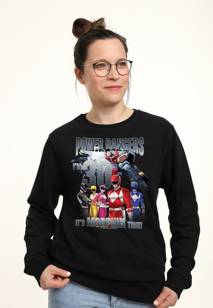 Henry Tiger POWER RANGERS I'M 30 IT'S MORPHIN TIME - Sweatshirt - Black