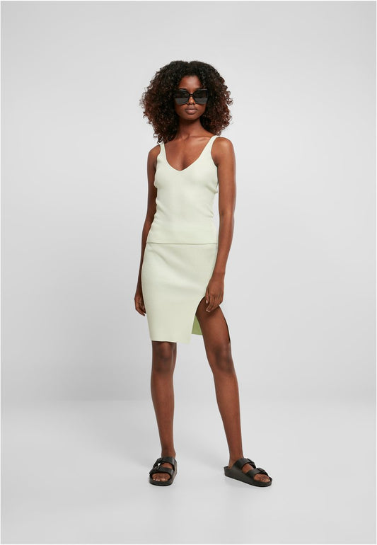URBAN CLASSICS LADIES RIB KNIT TOP - Top - Lightmint