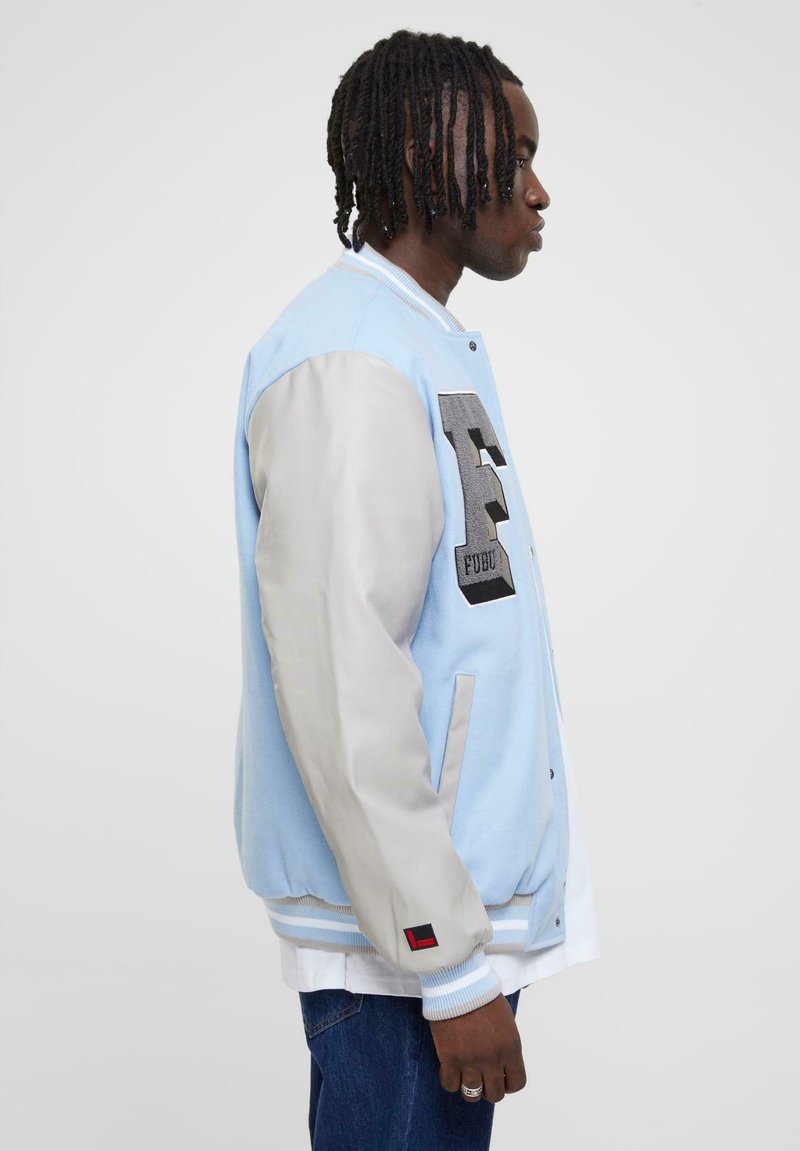 FUBU COLLEGE VARSITY - Bomberjacke - Blue Light Grey