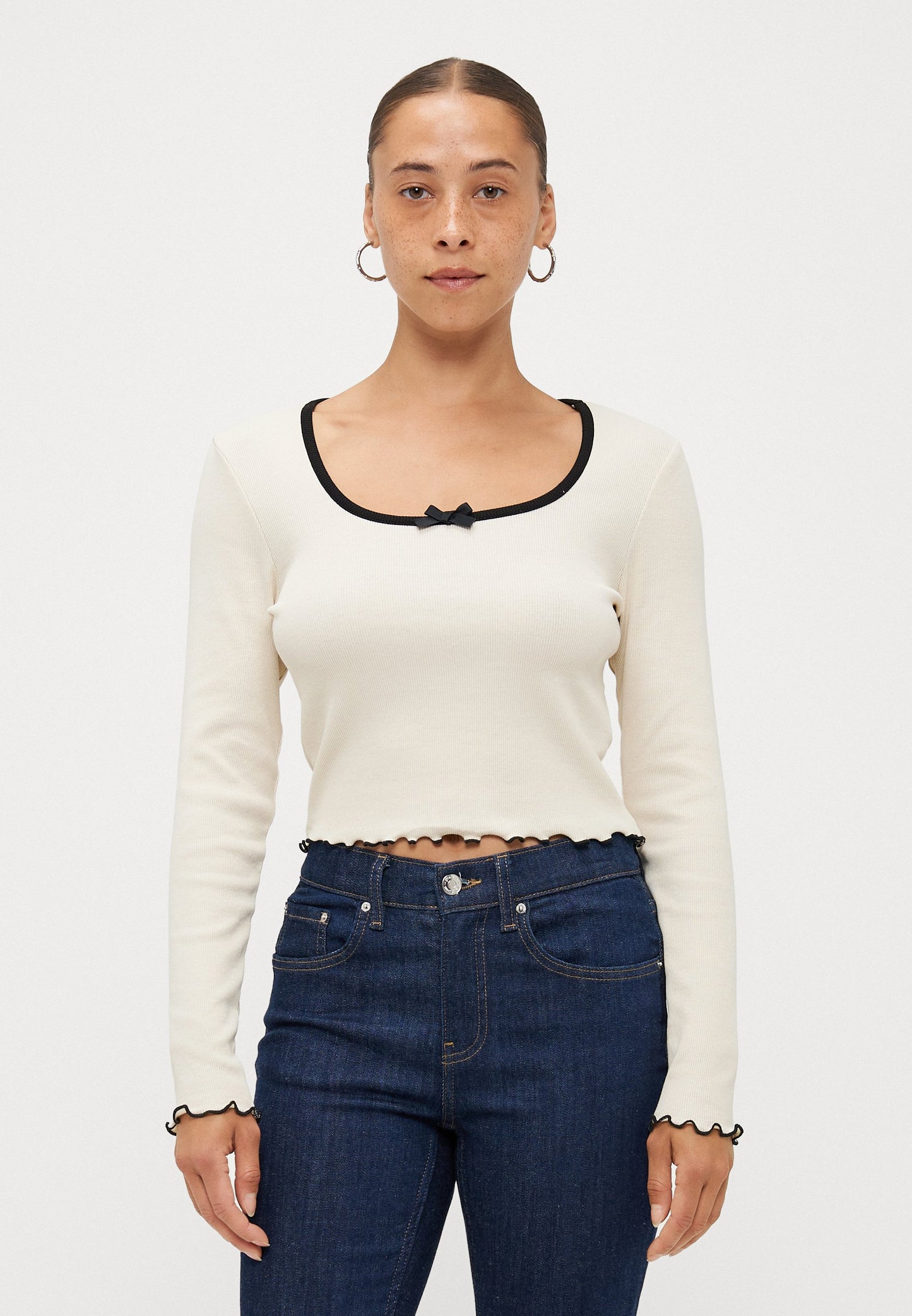 ONLY Petite ONLLAILA - Long Sleeved Top - Birch/black