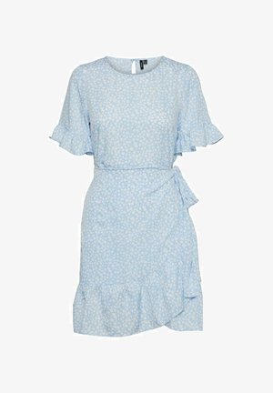 Vero Moda Curve WICKEL - Freizeitkleid - Blue Bell