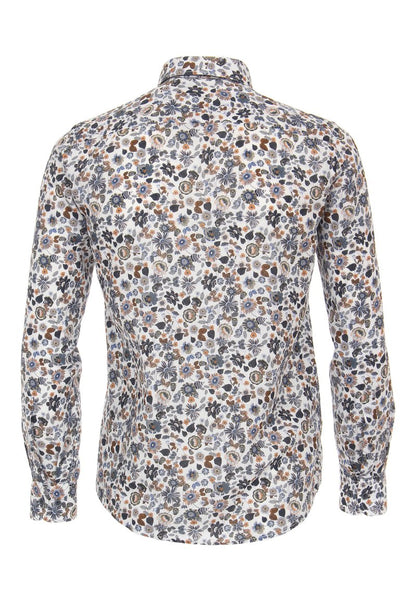  PRINT CASUAL FIT - Hemd - Mittelblau