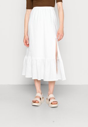 Marks & Spencer Textured Midi Tiered - Faltenrock - White