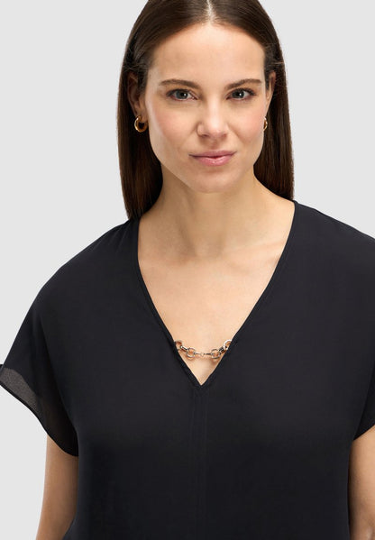  AVEC BOUCLE - Bluse - Nero