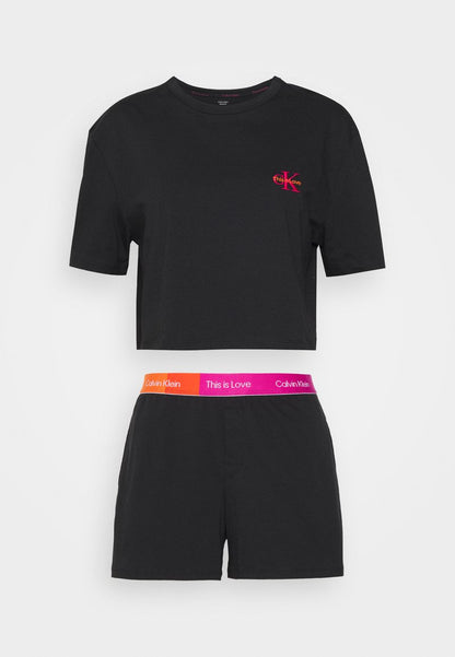 CALVIN KLEIN UNDERWEAR SHORT SET - Nachtwäsche Set - Black