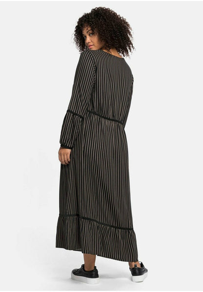 Sheego Maxikleid - Schwarz Bedruckt