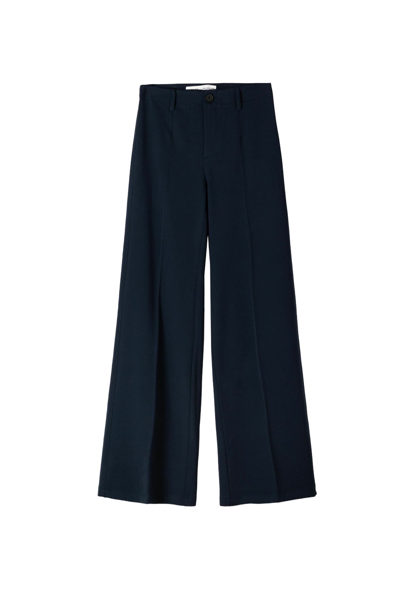 BERSHKA WIDE-LEG TAILORED - Trousers - Black