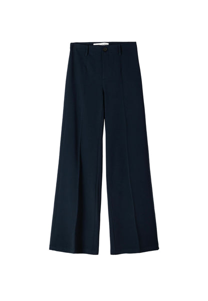 BERSHKA WIDE-LEG TAILORED - Trousers - Black