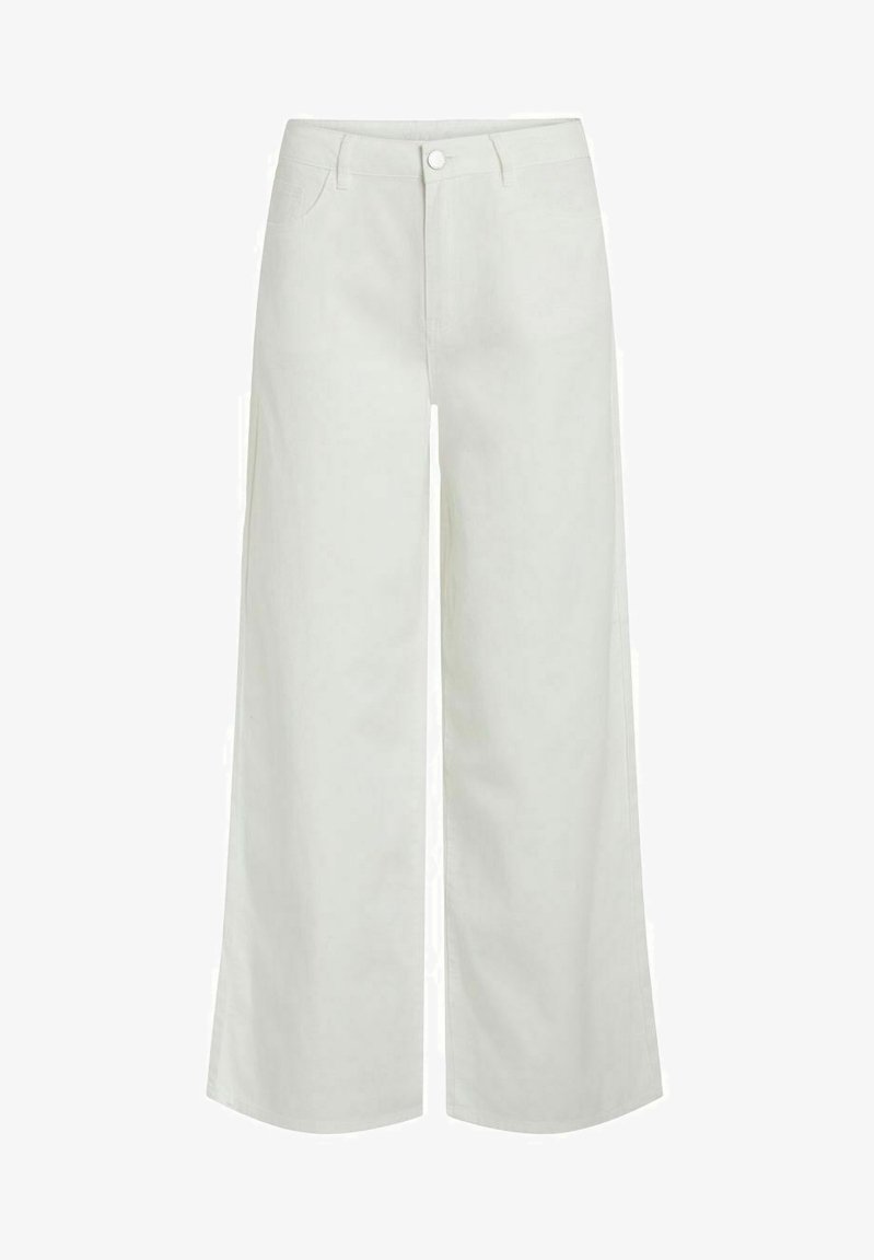 Vila WIDE FIT HIGH-RISE - Flared Jeans - Cloud Dancer