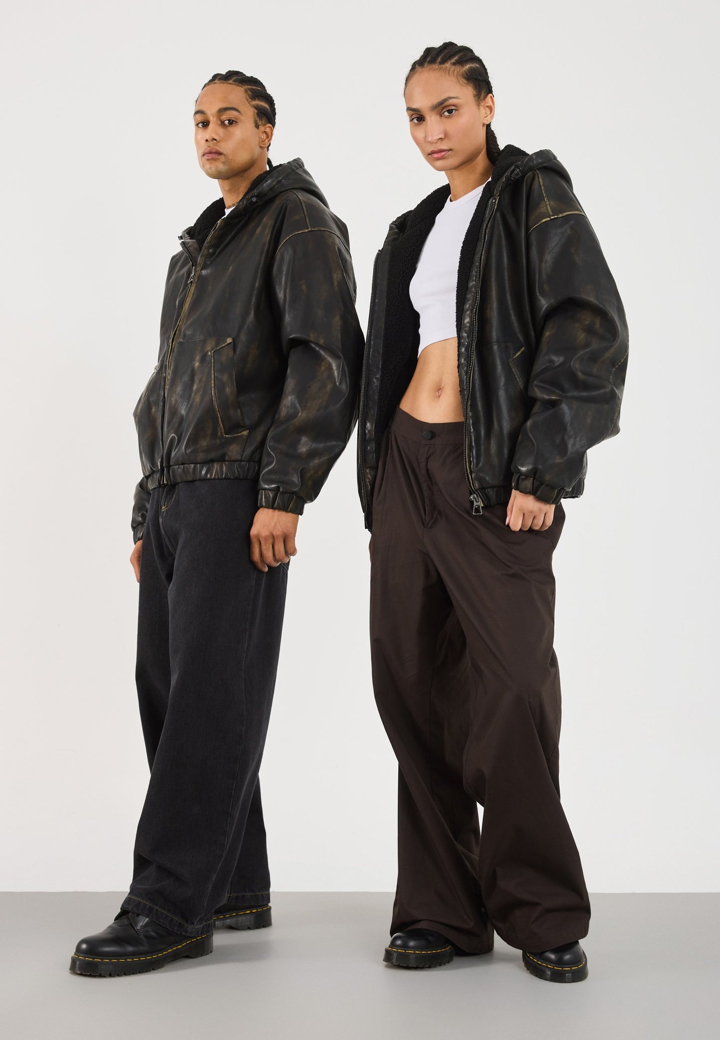 YOURTURN UNISEX - Faux Leather Jacket