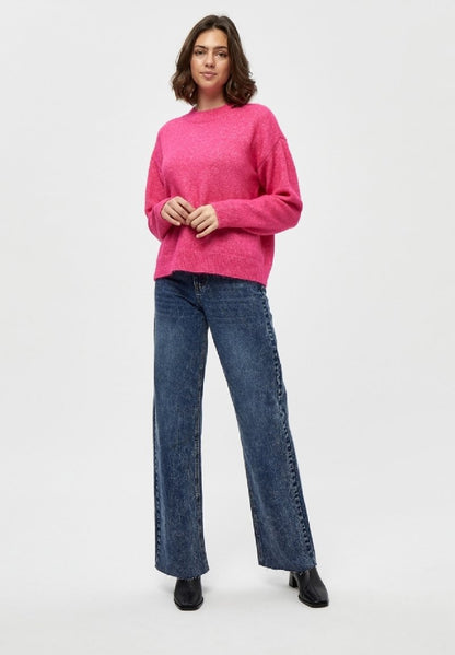 DESIRES GEA O-NECK - Strickpullover - Fuchsia Purple