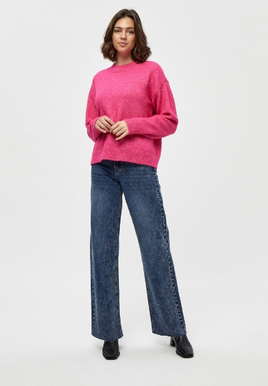 DESIRES GEA O-NECK - Strickpullover - Fuchsia Purple