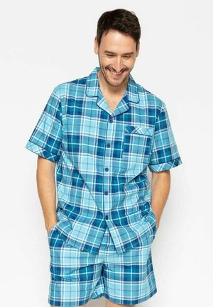 Cyberjammies KURZARM - Nachtwäsche Shirt - Blue Checks