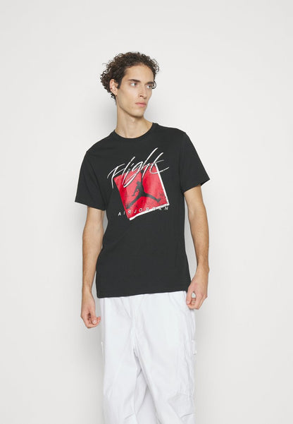 Jordan BRAND CREW - T-Shirt Print - Black/gym Red