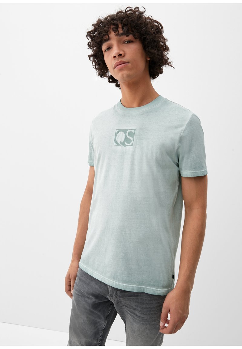 QS By S.Oliver MIT LABELSTICKEREI - T-Shirt Print - Helles Petrol
