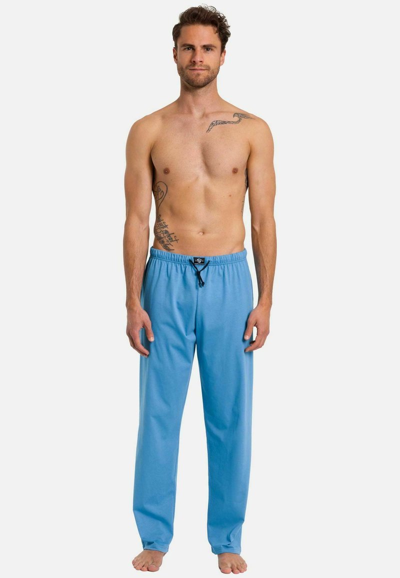  LANG MIT SEITENTASCHEN - Nachtwäsche Hose - Light Blue