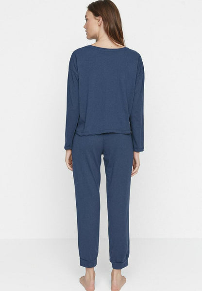 Trendyol SET - Nachtwäsche Set - Blue