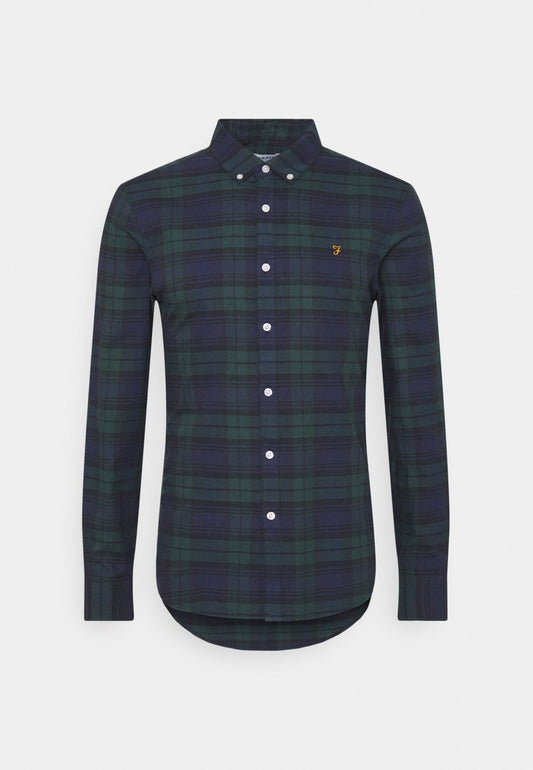 Farah BREWER CHECK LS BD - Hemd - Woodland Pine