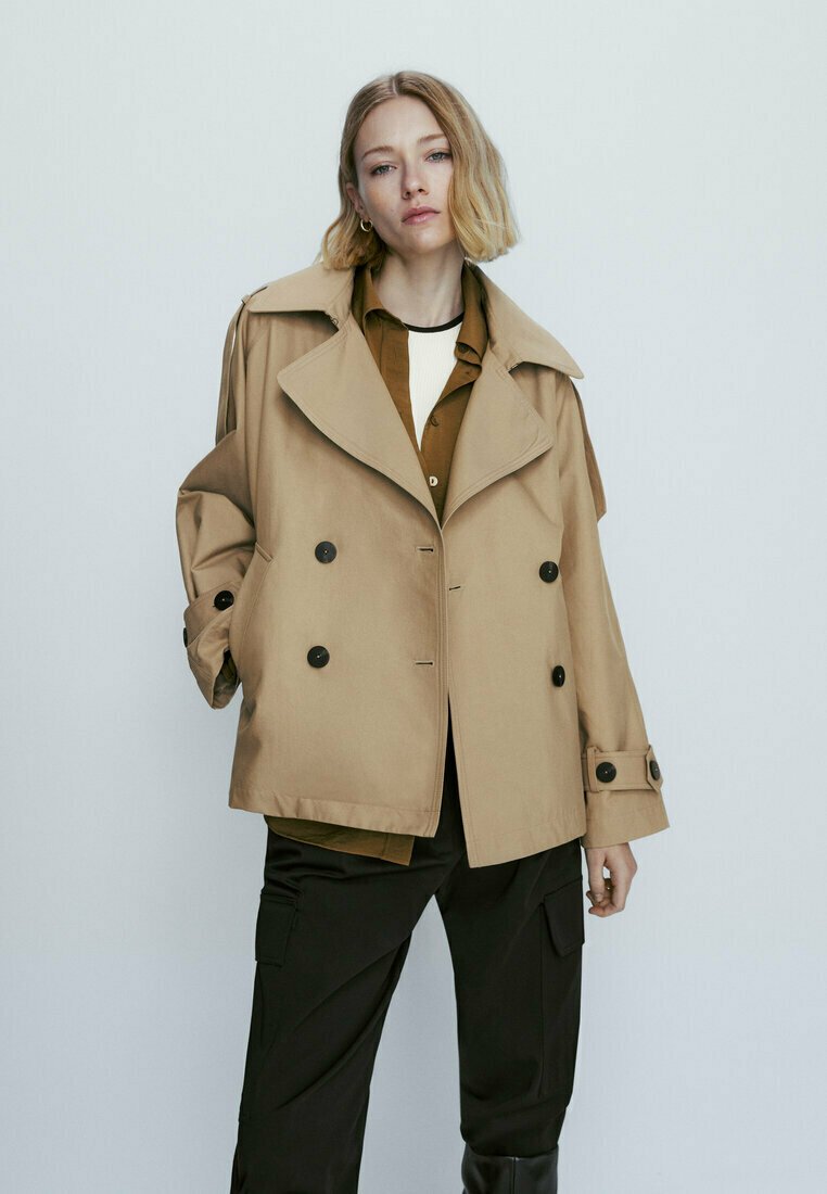 Massimo Dutti BUTTONED - Leichte Jacke - Camel
