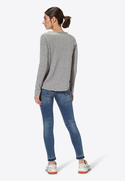 Rich&royal ORGANIC BASIC-SHIRT AUS BIO-BAUMWOLLE - Langarmshirt - Grey Melangé