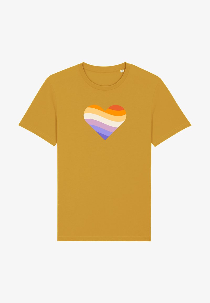  RAINBOW HEART - T-Shirt Print - Hibiscus Rose