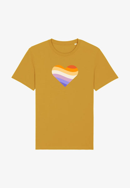  RAINBOW HEART - T-Shirt Print - Hibiscus Rose