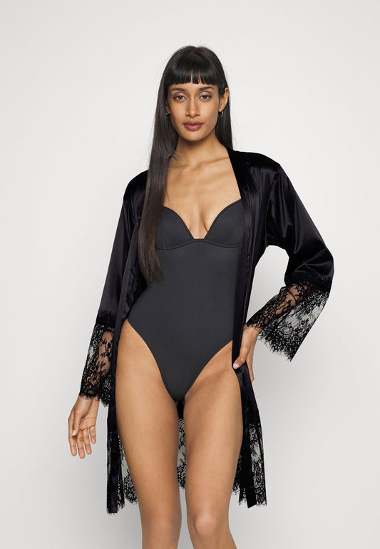 Magic Bodyfashion SIMPLY SEXY KIMONO - Bademantel - Black