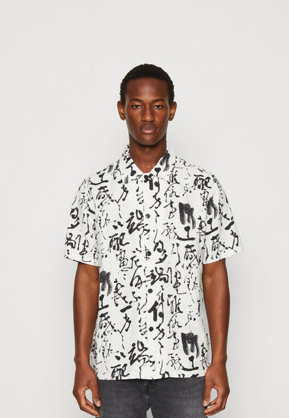 Edwin PRIVATE LETTER SHIRT UNISEX - Hemdbluse - White/black