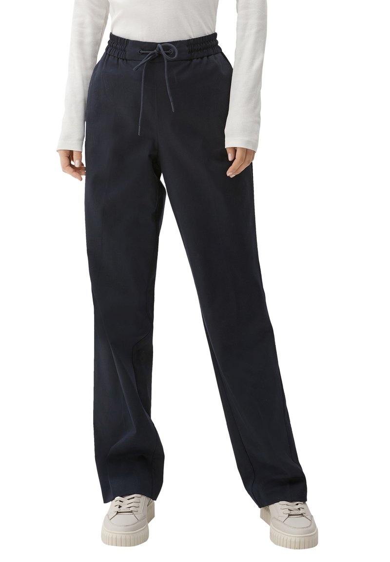 S.Oliver MET ELASTISCHE BAND - Stoffhose - Navy