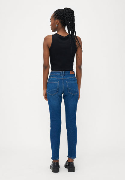 ONLY Petite ONLANE MID WAIST - Jeans Skinny Fit - Dark Blue Denim