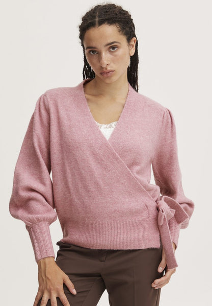 ICHI IHOLENE - Strickjacke - Pink Nectar