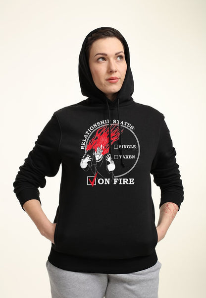 Henry Tiger VILLAINS RELATIONSHIP ON FIRE - Kapuzenpullover - Black