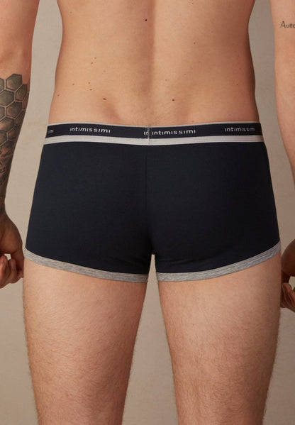 Intimissimi AUS SUPIMA® NATURAL FRESH MIT LOGO - Boxershorts - 0j Blu Notte Grigio Mel Chiaro