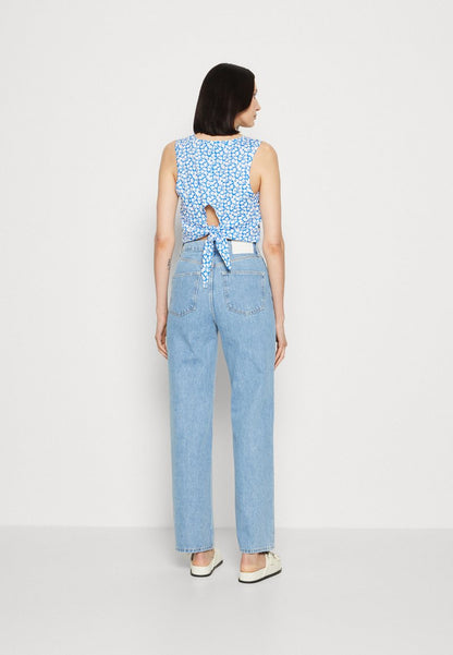 Marc O'Polo DENIM TROUSERS SUPER HIGH WAIST LOOSE LEG EXTENDED FULL LENGTH - Jeans Relaxed Fit - Multi/light Vintage Cobalt Blu