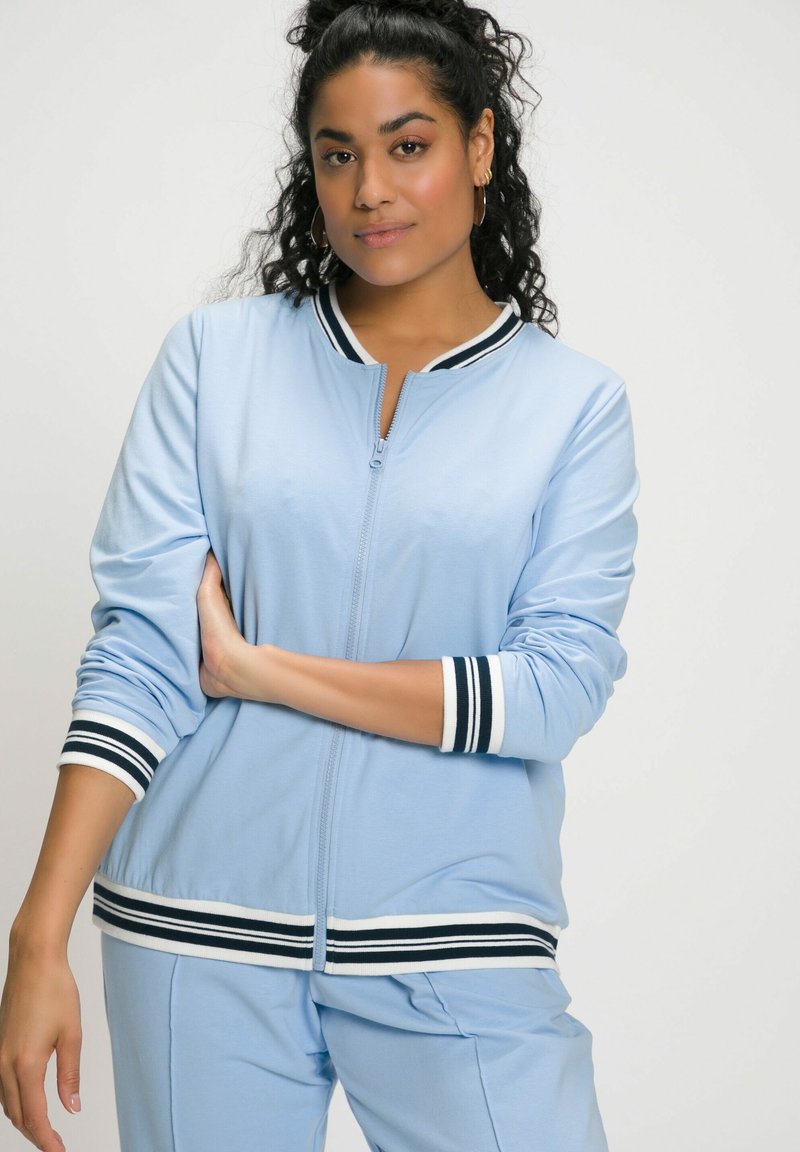 Ulla Popken Sweatjacke - Eisblau