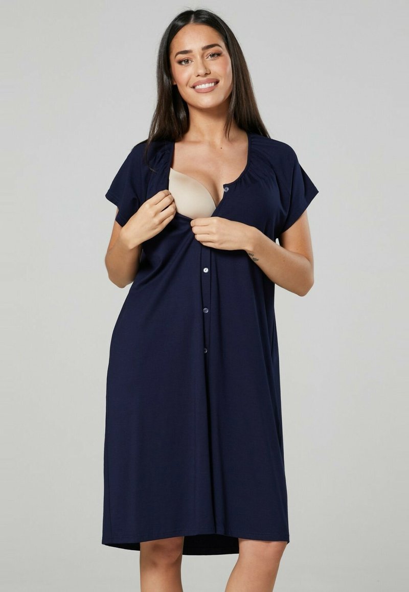Happy Mama 2PACK - Nachthemd - Navy / Dark Green