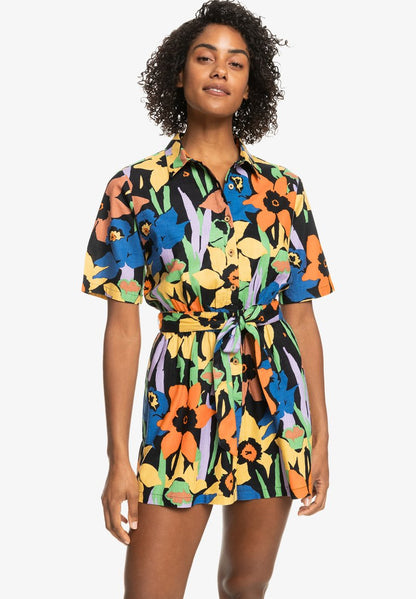 Roxy REAL YESTERDAY - Jumpsuit - Anthracite Flower Jammin