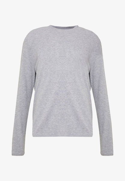 NN07 CLIVE - Langarmshirt - Grey Melange