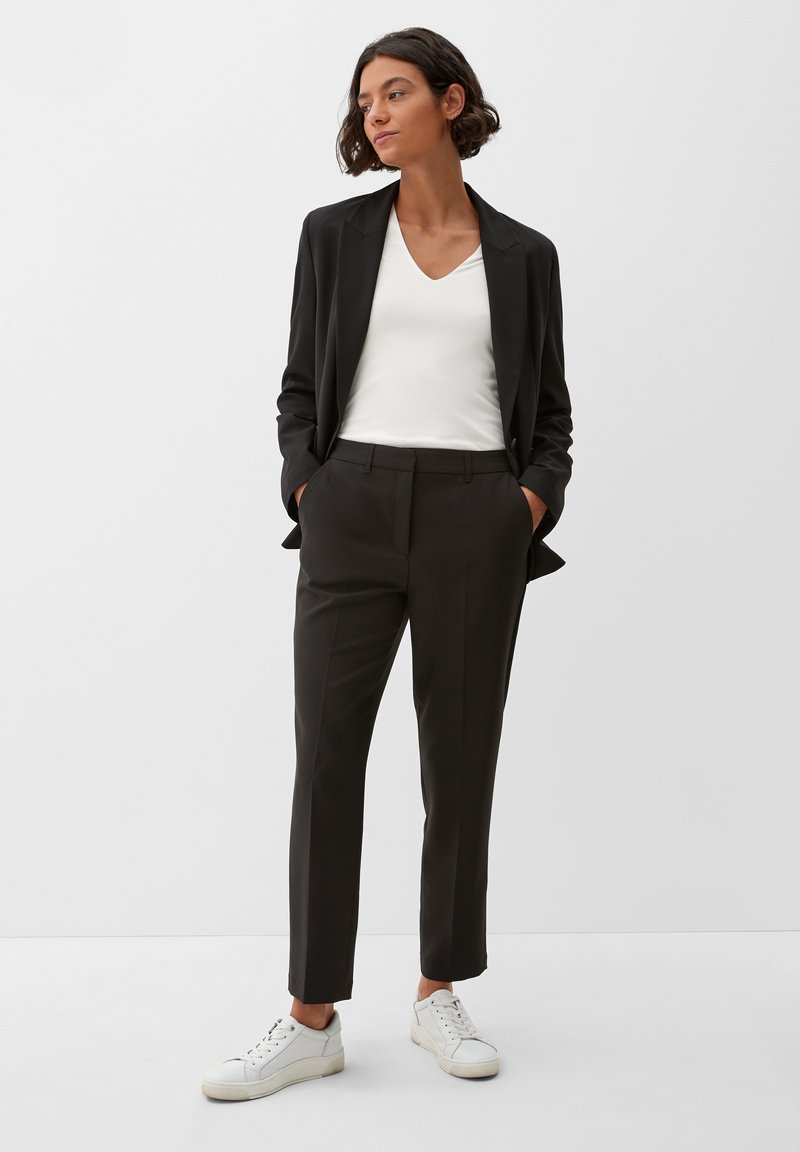 S.Oliver BLACK LABEL ELEGANTE 7/8 - Stoffhose - True Black